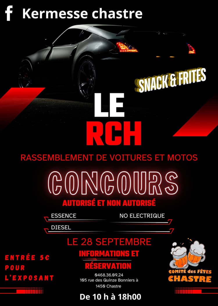 Balade de Mobylette, Exposition de voitures, Country Dance, Soirée Années 80-2000